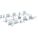 PEGBOARD HOOK ASSORTMENT KIT, 63 HOOKS, HANGING, SURFACE, SILVER