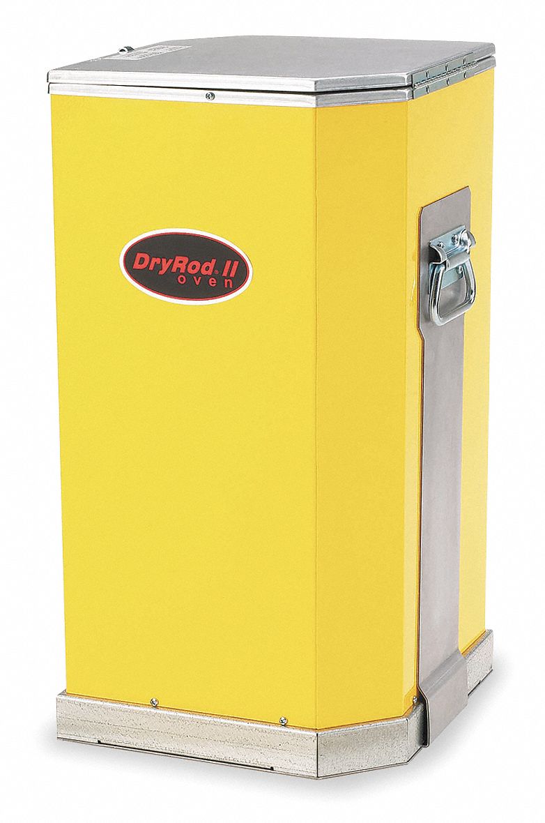 Electrode Oven: Portable, with Handles, 120/240V AC, 50 lb Storage Capacity, Yellow