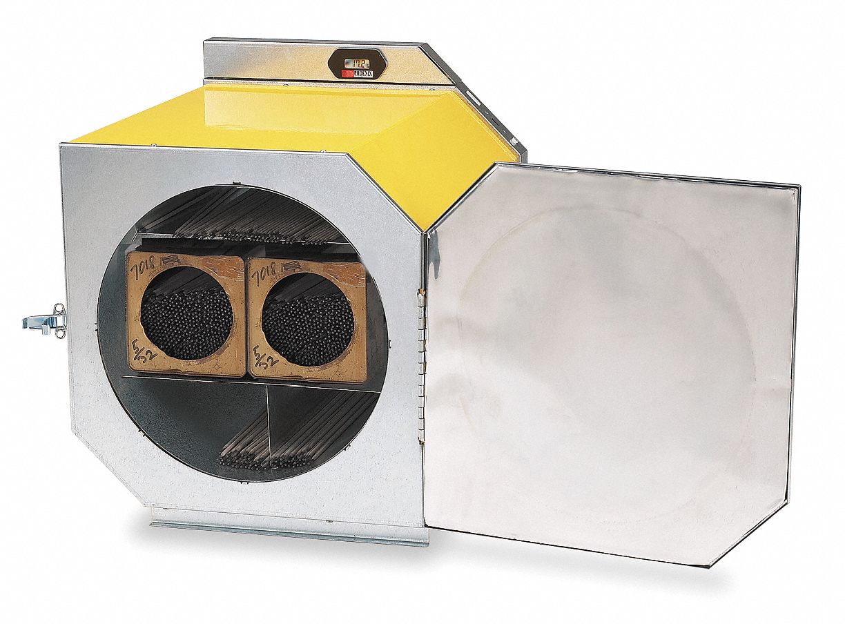 Electrode Oven: Benchtop, 240V/100V, 150 lb Storage Capacity, Yellow, 1205531
