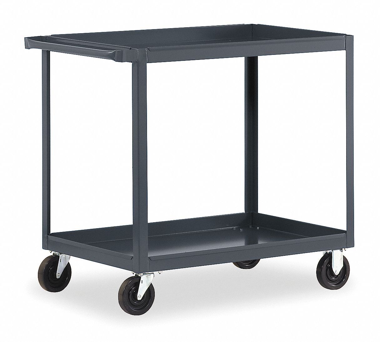 UTILITY CART WITH LIPPED METAL SHELVES, 1,200 LB LOAD CAPACITY, 36 IN X 24 IN, FLAT