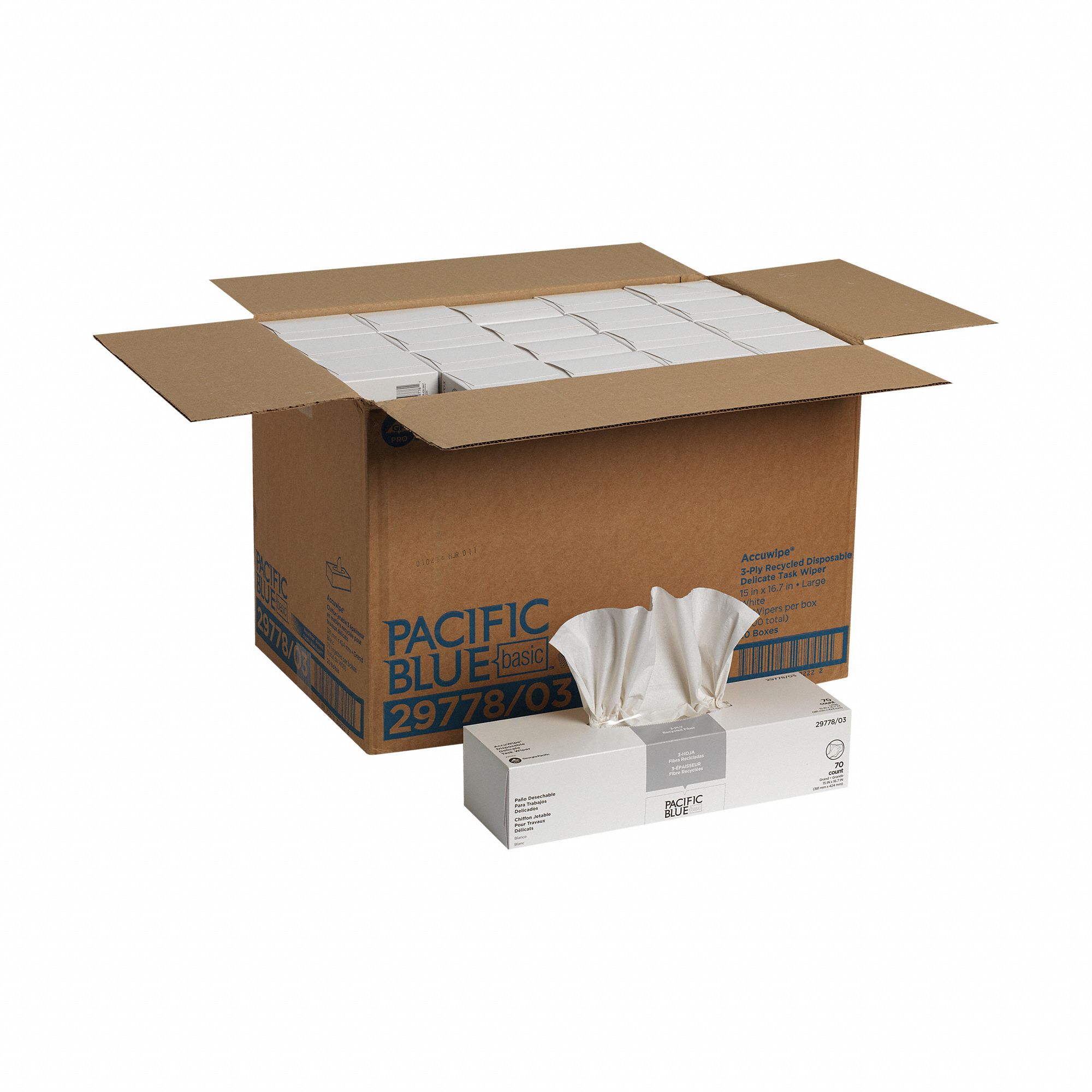 Home & Kitchen Pacific Blue Basic AccuWipe Recycled 1Ply Disposable