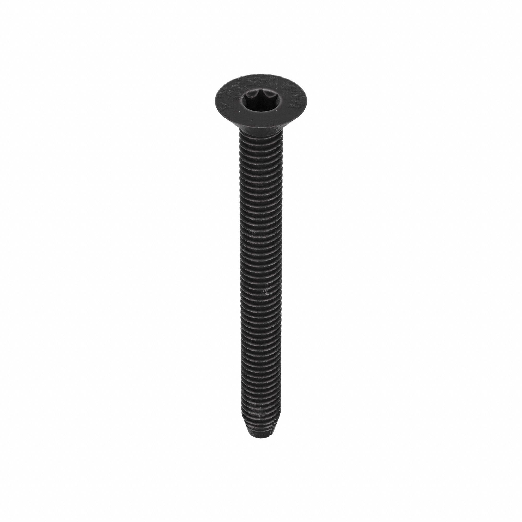 Thread-Cutting Screw: 5/16-18 in Size, 3 in Lg, Flat, Steel, Phosphate, 50 PK