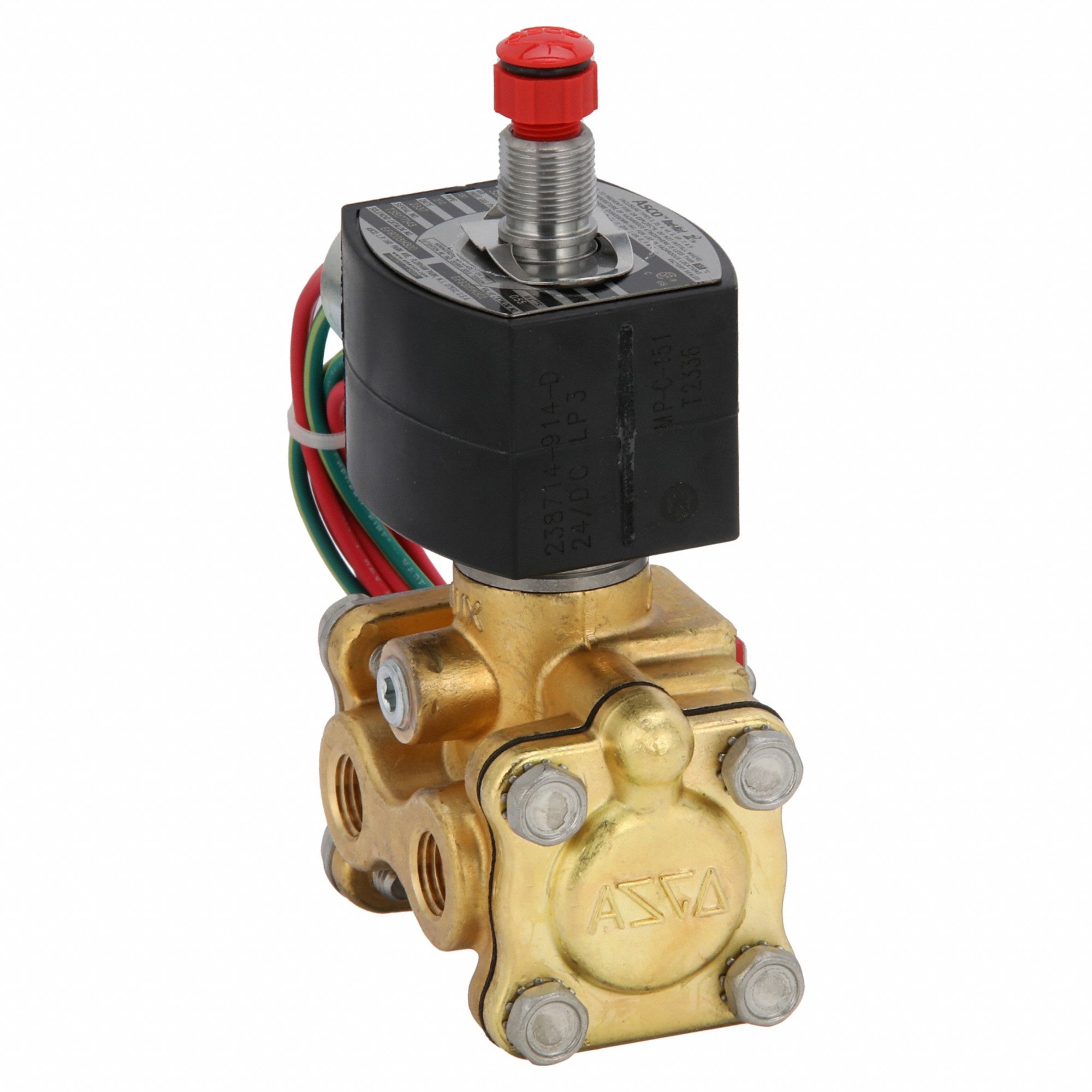 SOLENOID VALVE: 3-WAY, NORMALLY CLOSED, ¼ IN PIPE, 24V DC, EXPLOSION PROOF/WATERTIGHT