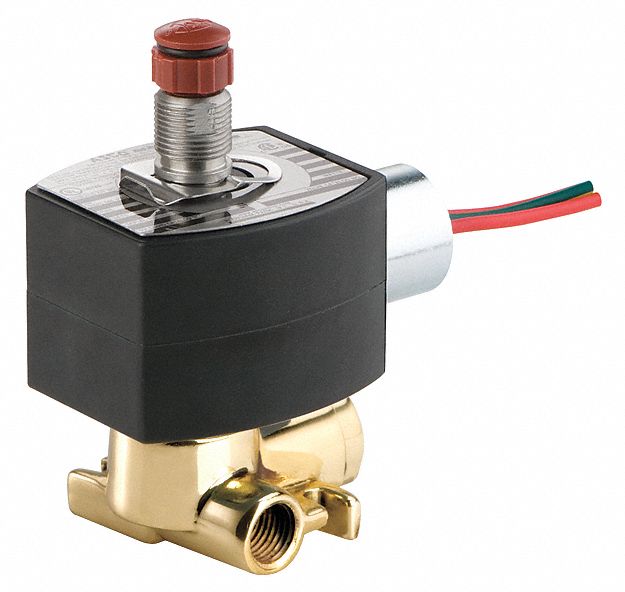 Redhat 24v Dc Brass Solenoid Valve Universal 1 4 Pipe Size 6yek4 Ef8317h307 Grainger