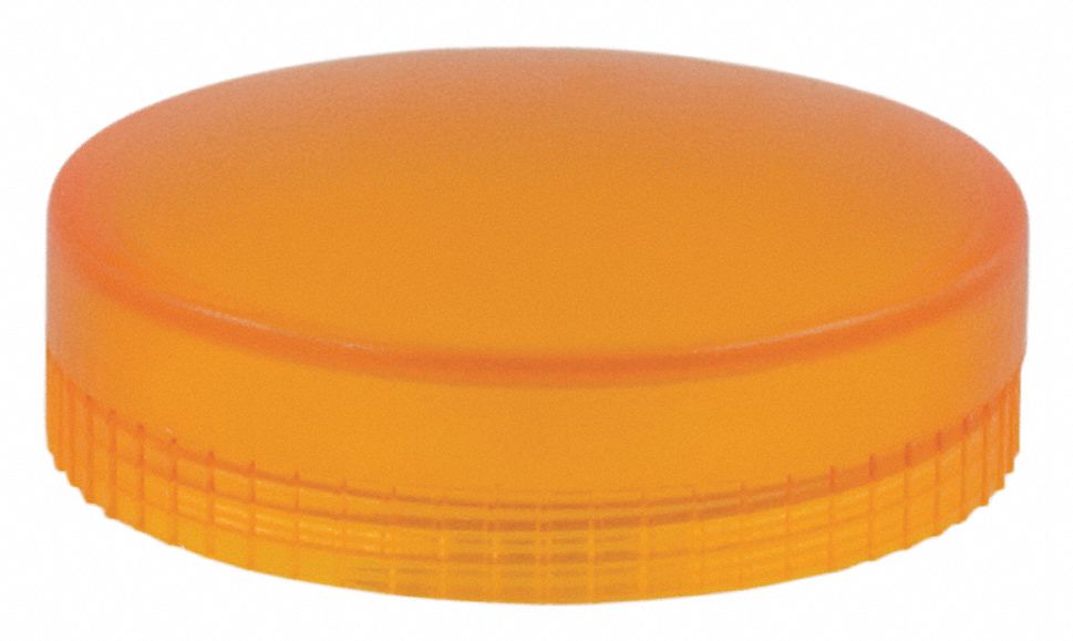 Pilot Light Lens: 22 mm Panel Mounting Hole Dia, Orange, Smooth, XB4, XB5