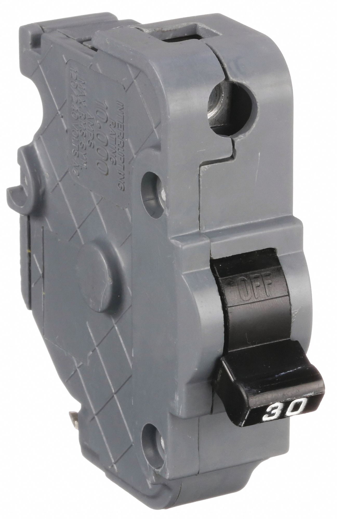 Miniature Circuit Breaker: 30 A Amps, 120V AC, 1 in Wd, 10kA at 120V AC, 1 Poles