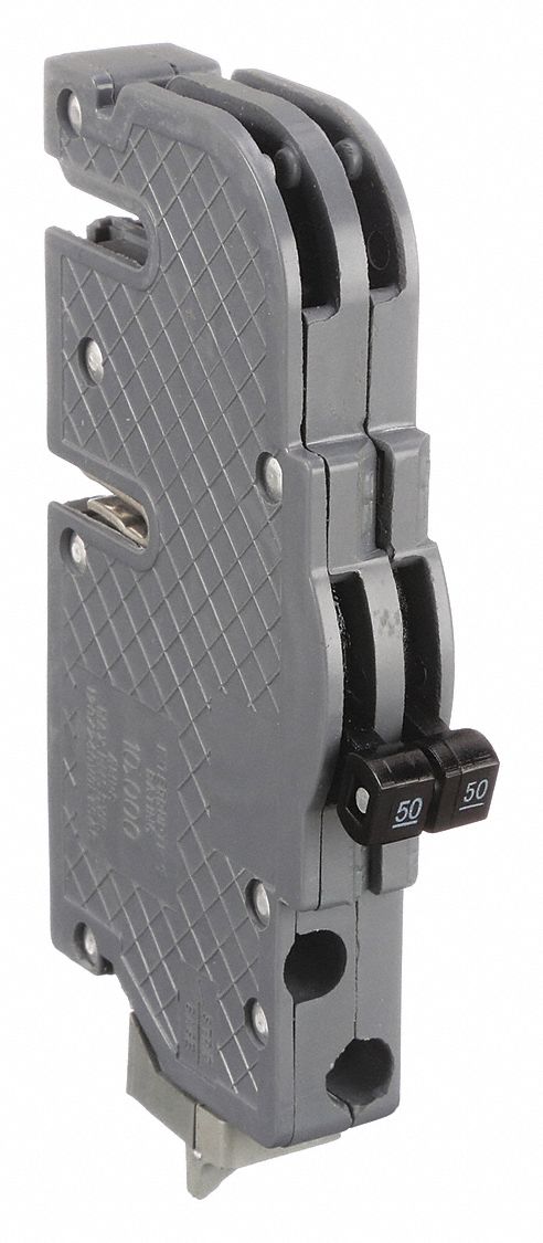 Miniature Circuit Breaker: 45 A Amps, 120/240V AC, 0.75 in Wd, 10kA at 120/240V AC, 2 Poles