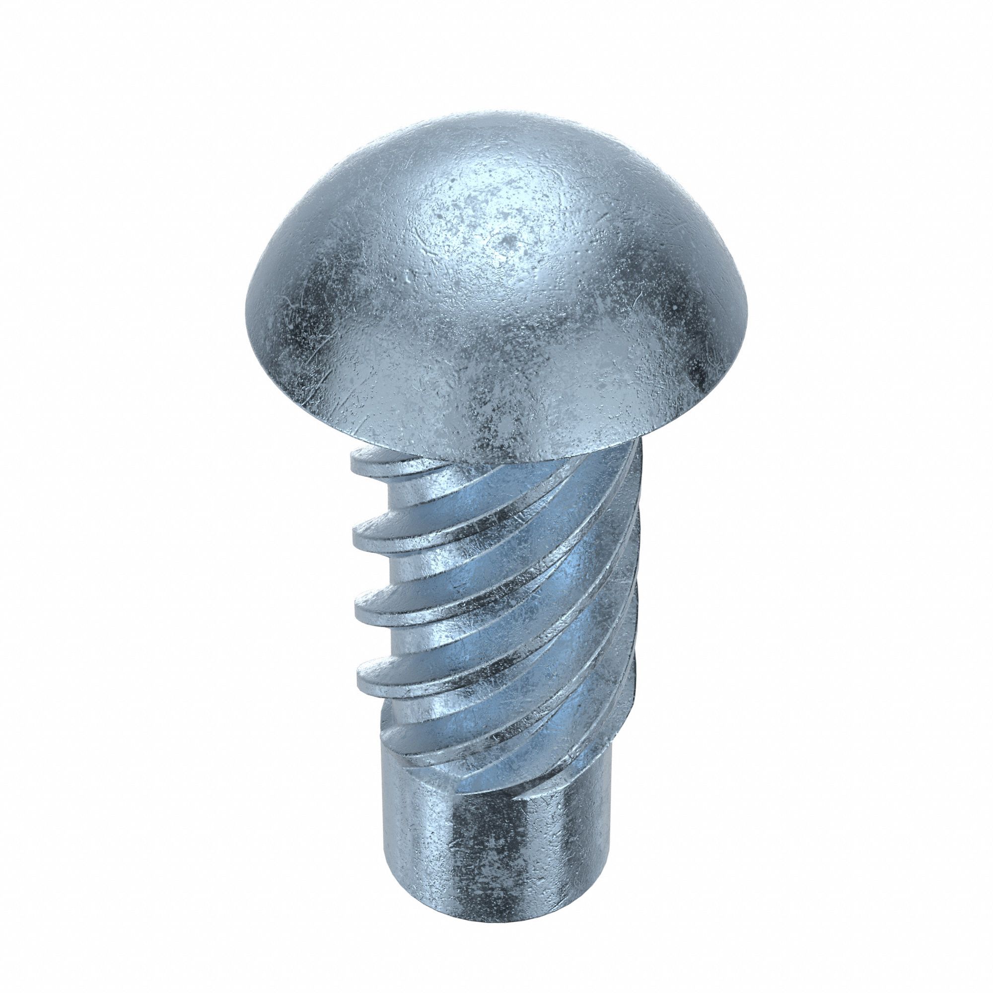 U Drive Screw: 3/16 in Lg, Knurled, Steel, Zinc Plated, 0.049 in Head Ht, 0.127 in Head Wd