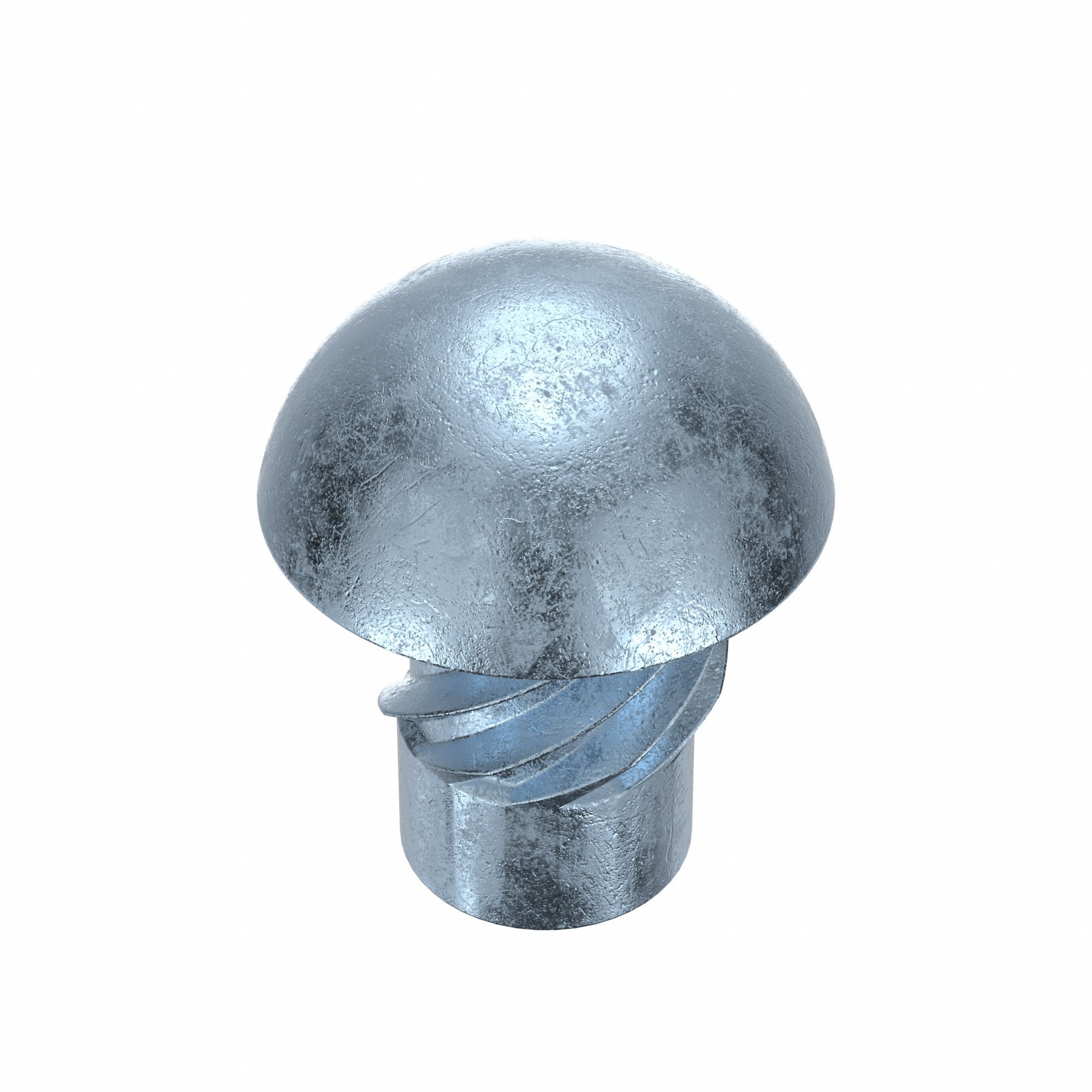 U Drive Screw: 1/8 in Lg, Knurled, Steel, Zinc Plated, 0.069 in Head Ht, 0.162 in Head Wd