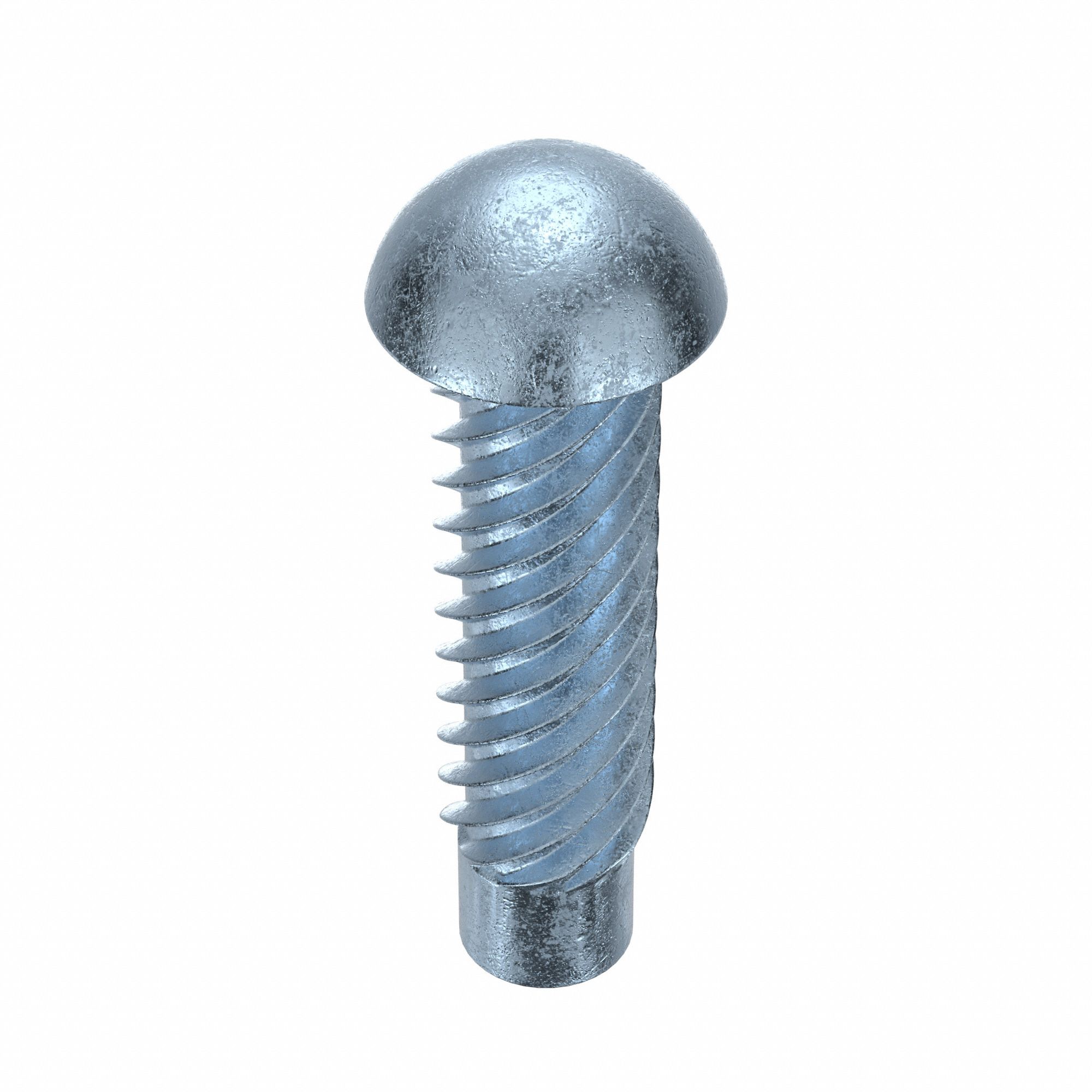 U Drive Screw: 3/8 in Lg, Knurled, Steel, Zinc Plated, 0.069 in Head Ht, 0.162 in Head Wd