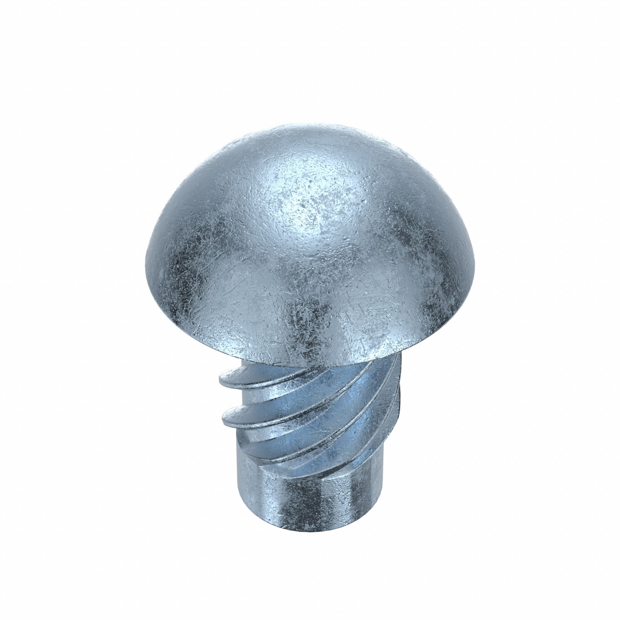 U Drive Screw: 3/16 in Lg, Knurled, Steel, Zinc Plated, 0.086 in Head Ht, 0.211 in Head Wd