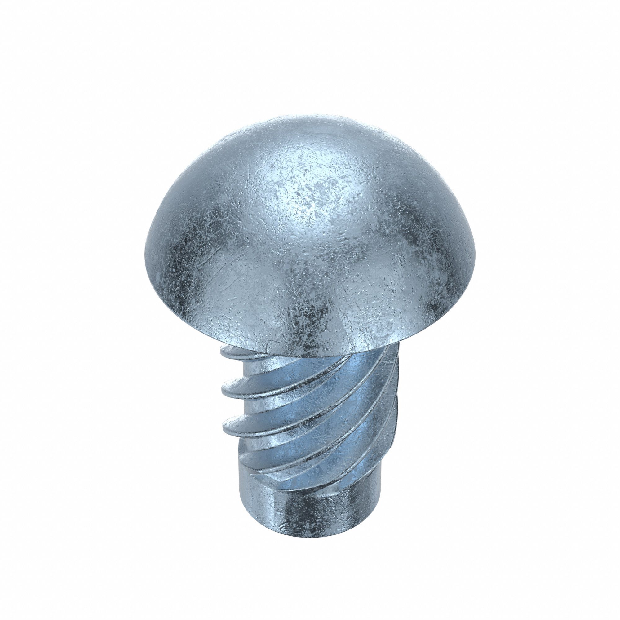 U Drive Screw: 1/4 in Lg, Knurled, Steel, Zinc Plated, 0.103 in Head Ht, 0.26 in Head Wd