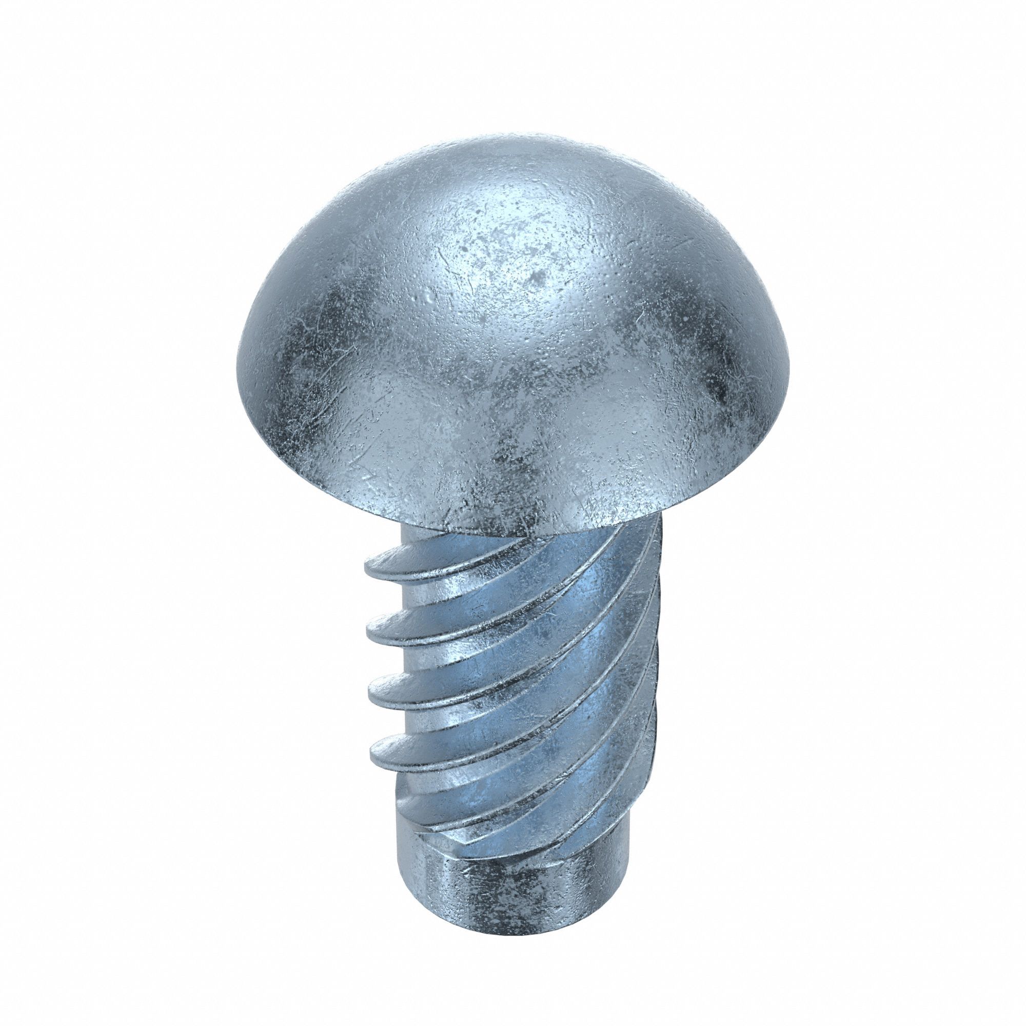 U Drive Screw: 5/16 in Lg, Knurled, Steel, Zinc Plated, 0.103 in Head Ht, 0.26 in Head Wd