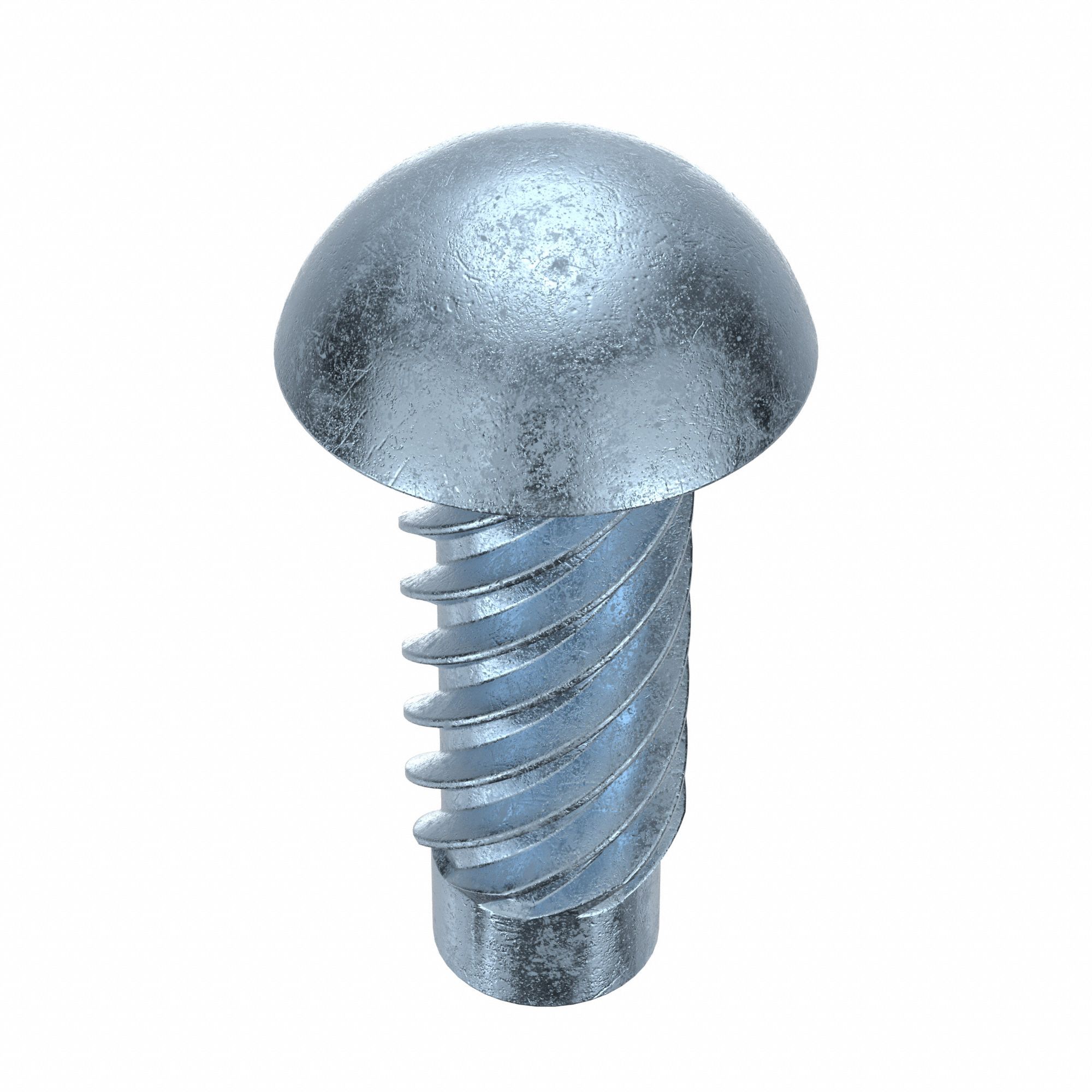 U Drive Screw: 3/8 in Lg, Knurled, Steel, Zinc Plated, 0.103 in Head Ht, 0.26 in Head Wd