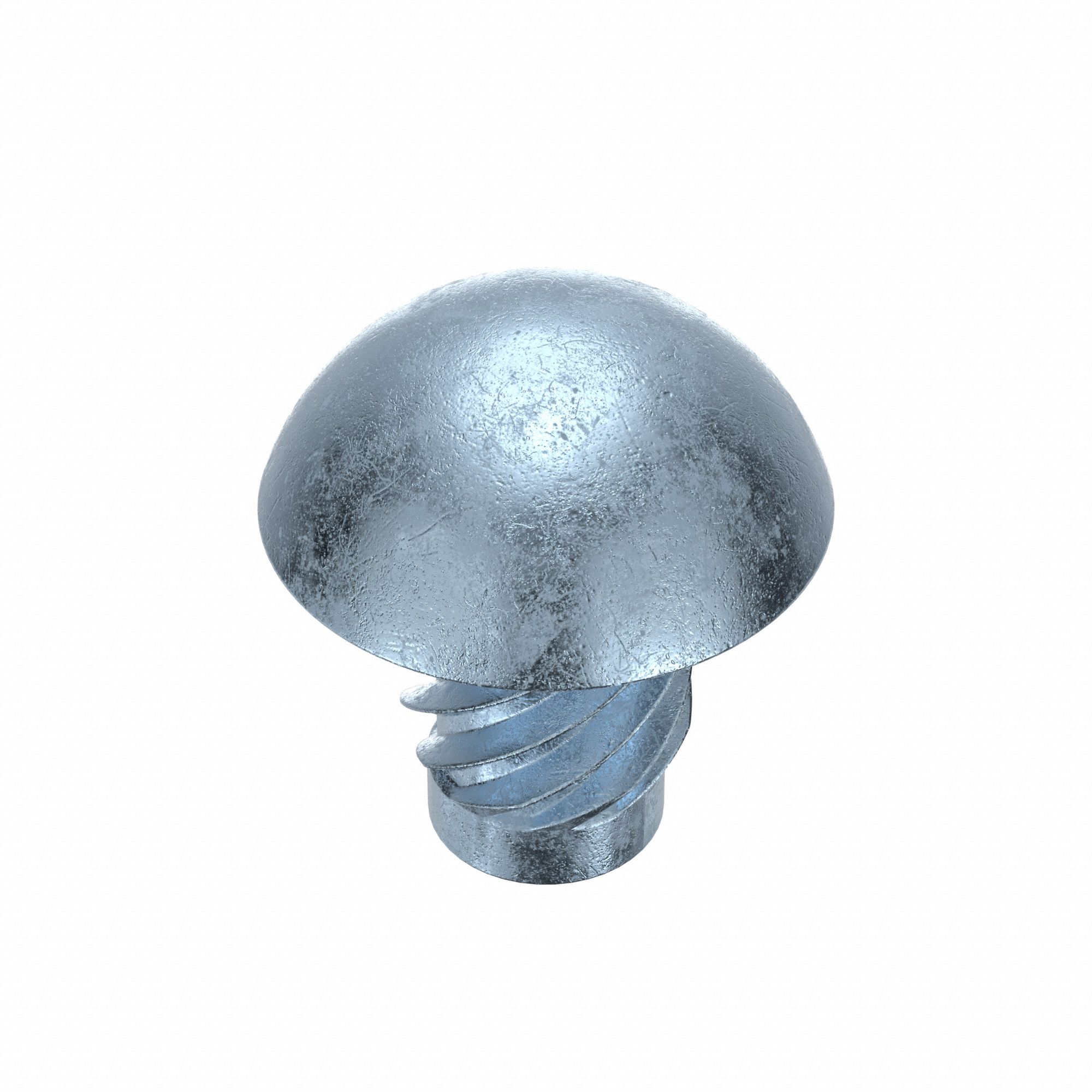 U Drive Screw: 1/4 in Lg, Knurled, Steel, Zinc Plated, 0.137 in Head Ht, 0.359 in Head Wd