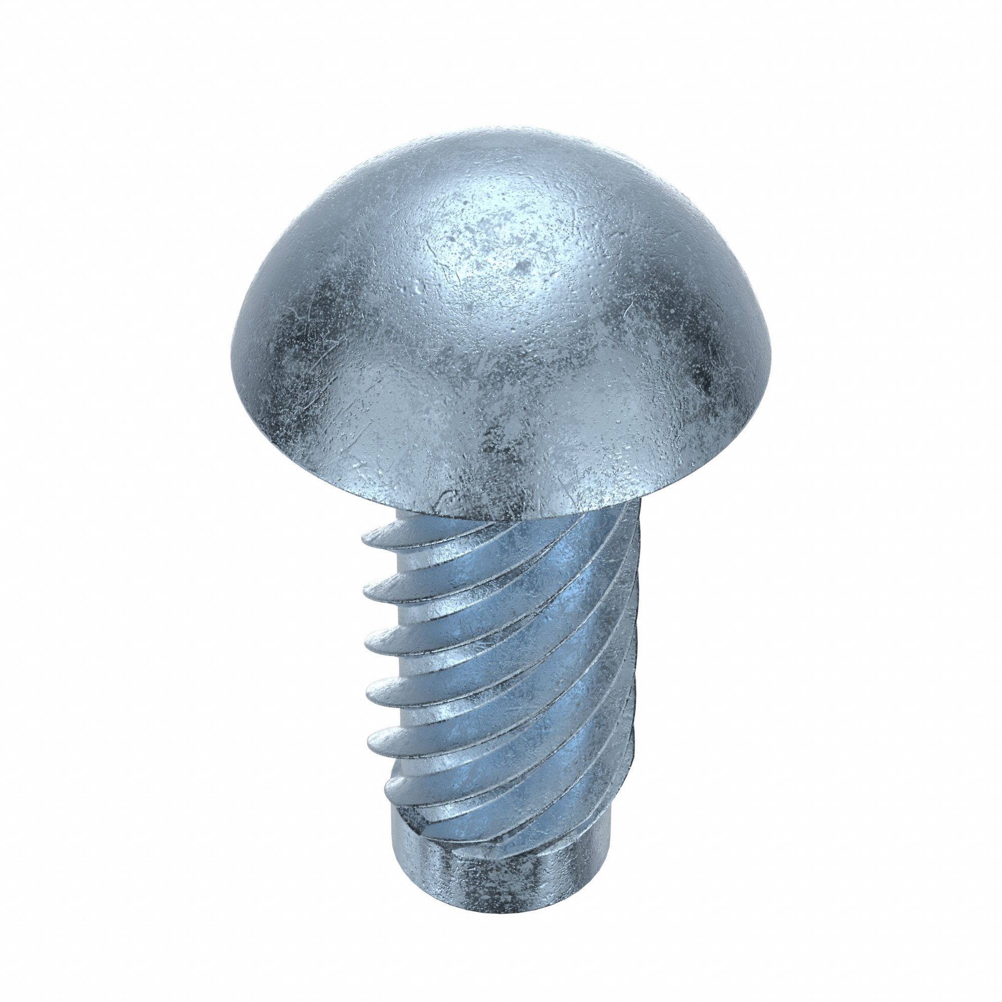 U Drive Screw: 1/2 in Lg, Knurled, Steel, Zinc Plated, 0.153 in Head Ht, 0.408 in Head Wd