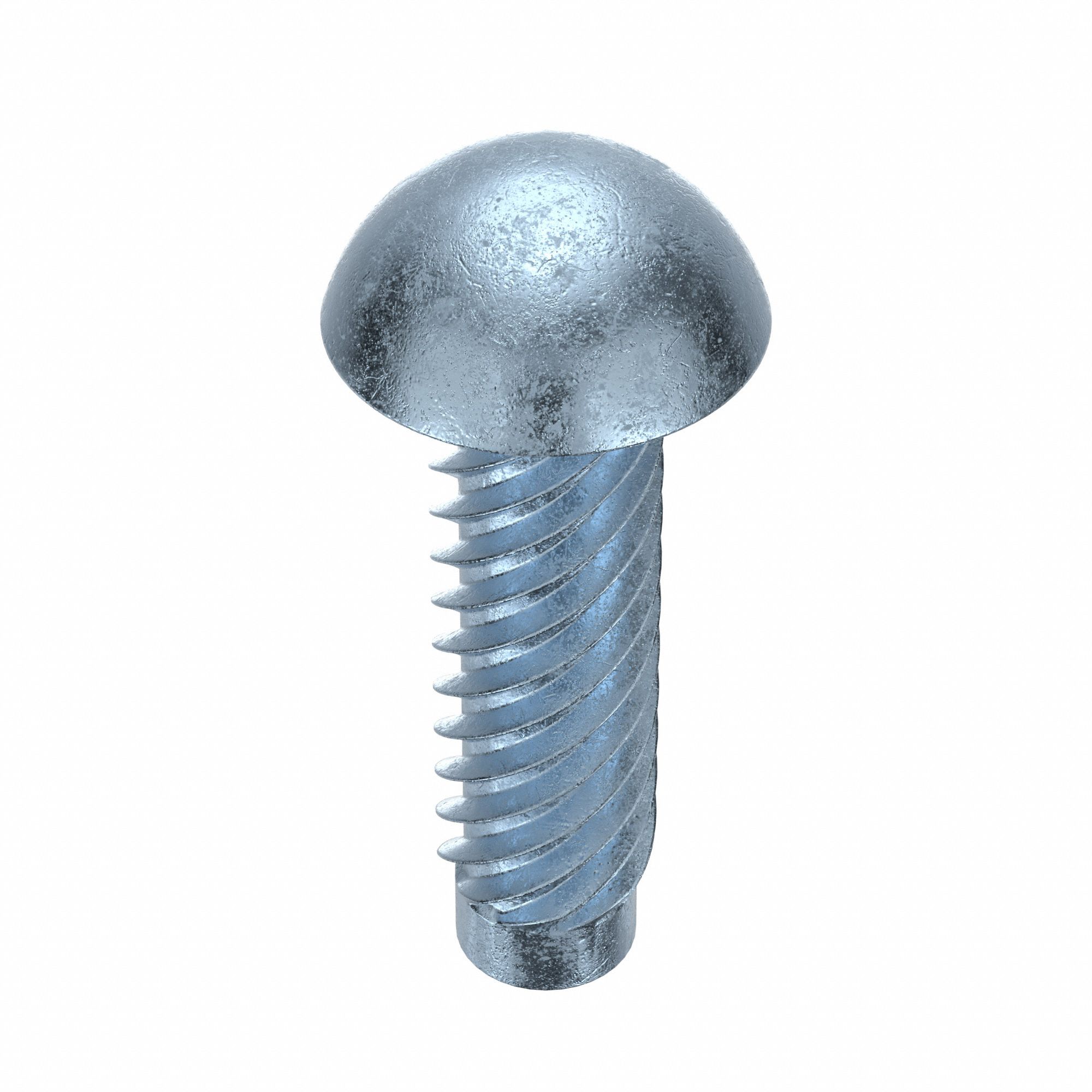 U Drive Screw: 3/4 in Lg, Knurled, Steel, Zinc Plated, 0.153 in Head Ht, 0.408 in Head Wd