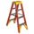 TWIN STEPLADDER, 4 FT LADDER SIZE, FIBREGLASS, 300 LB LOAD CAPACITY, 19 LB W