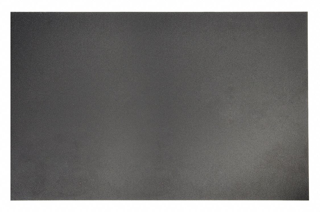 Neoprene Roll: Flame-Resistant, 1/4 in Thick, 3 1/2 ft x 6 ft, Black, Closed Cell, 1-Sided Adhesive