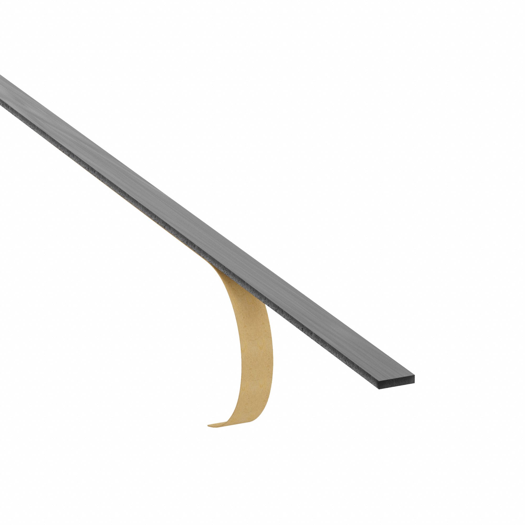 EPDM STRIP, FLAME-RESISTANT, ½ IN X 50 FT, 1/8 IN THICK, BLACK, CLOSED CELL, 1-SIDED ADHESIVE