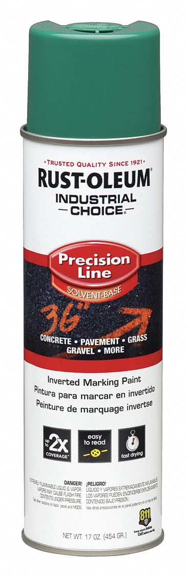 PRECISION LINE MARKING PAINT, INVERTED PAINT DISPENSING, SAFETY GREEN, 20 OZ