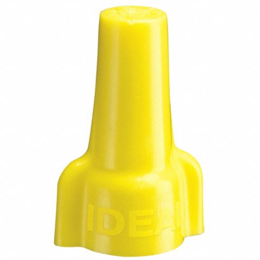 IDEAL Twist On Wire Connector: Yellow, 18 AWG – 10 AWG Twist-On Wire Size  Ranges, 100 PK