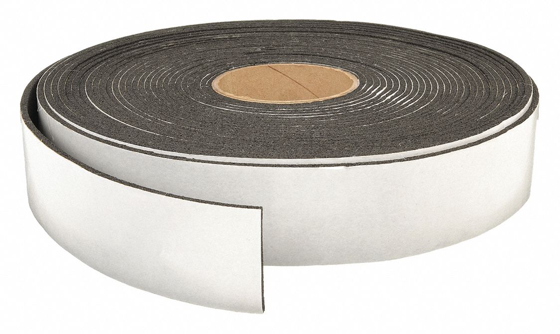 FlameResistant, 3 in x 50 ft, EPDM Neoprene SBR Strip 6YLV3