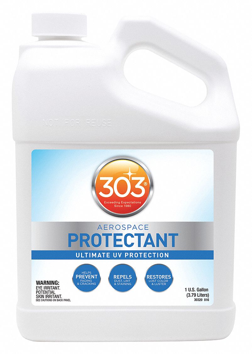 Vehicle Interior Protectant: Plastic Bottle, White Milky, White Milky Liquid, 303 Aerospace