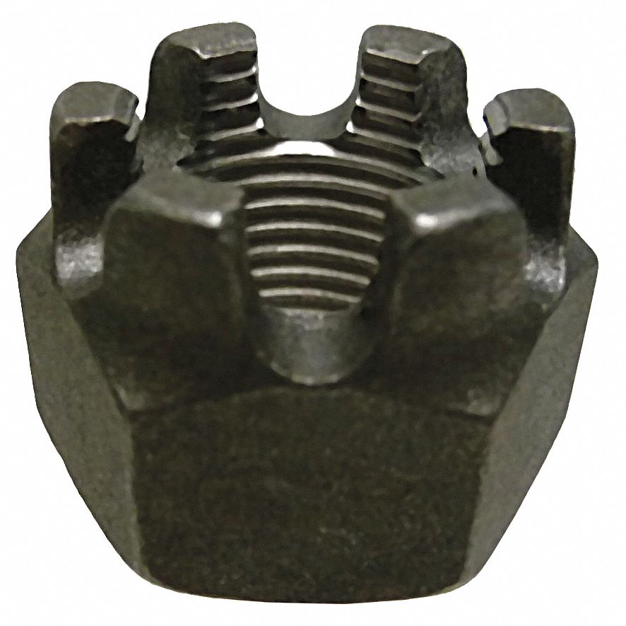 6YHK3 - Castle Nut 1/2-20 Gr 5 Steel Plain PK50