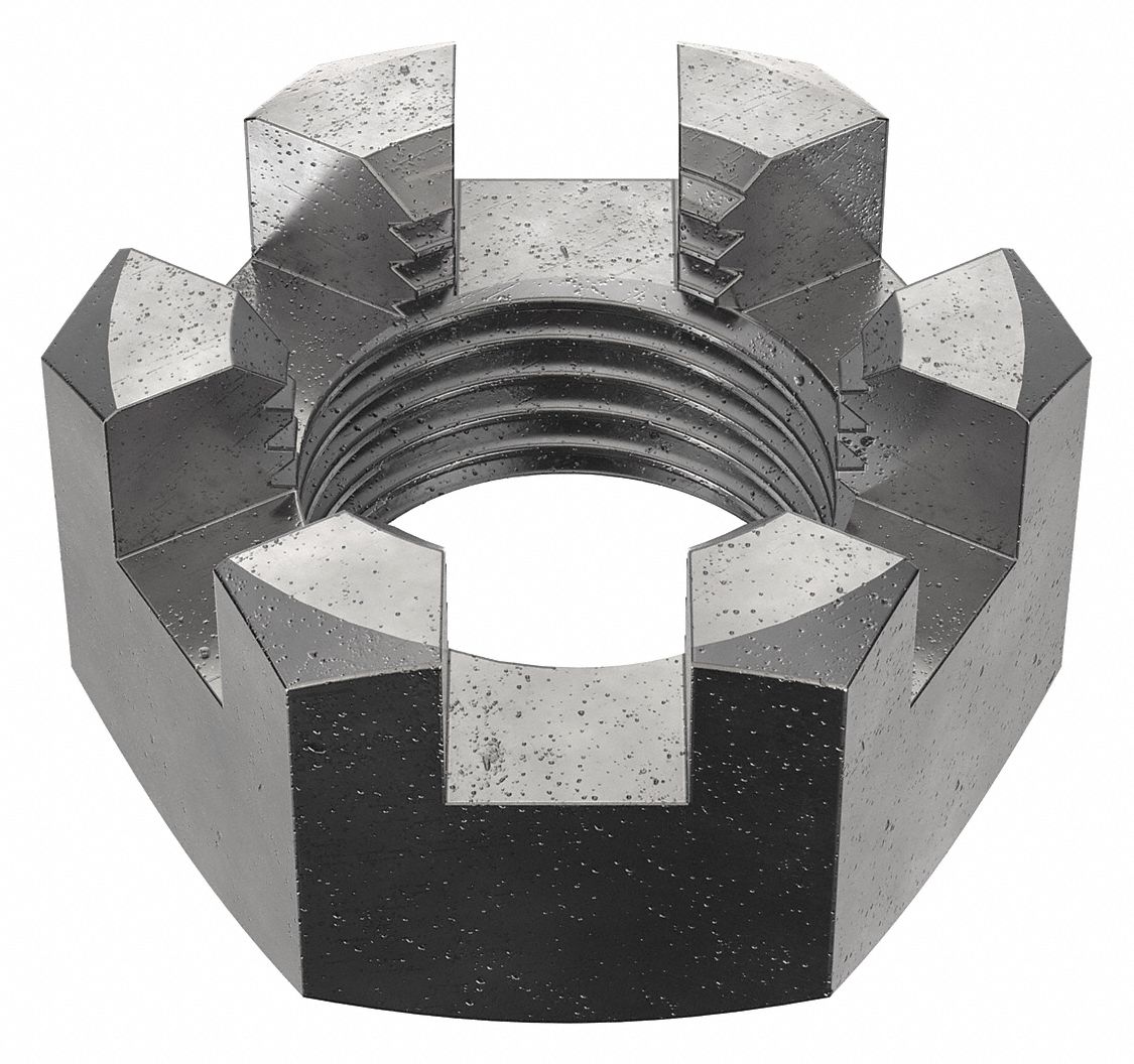 Slotted Castle, 5/8"18 Thread Size, Castle Nut 6YHP6351205G Grainger
