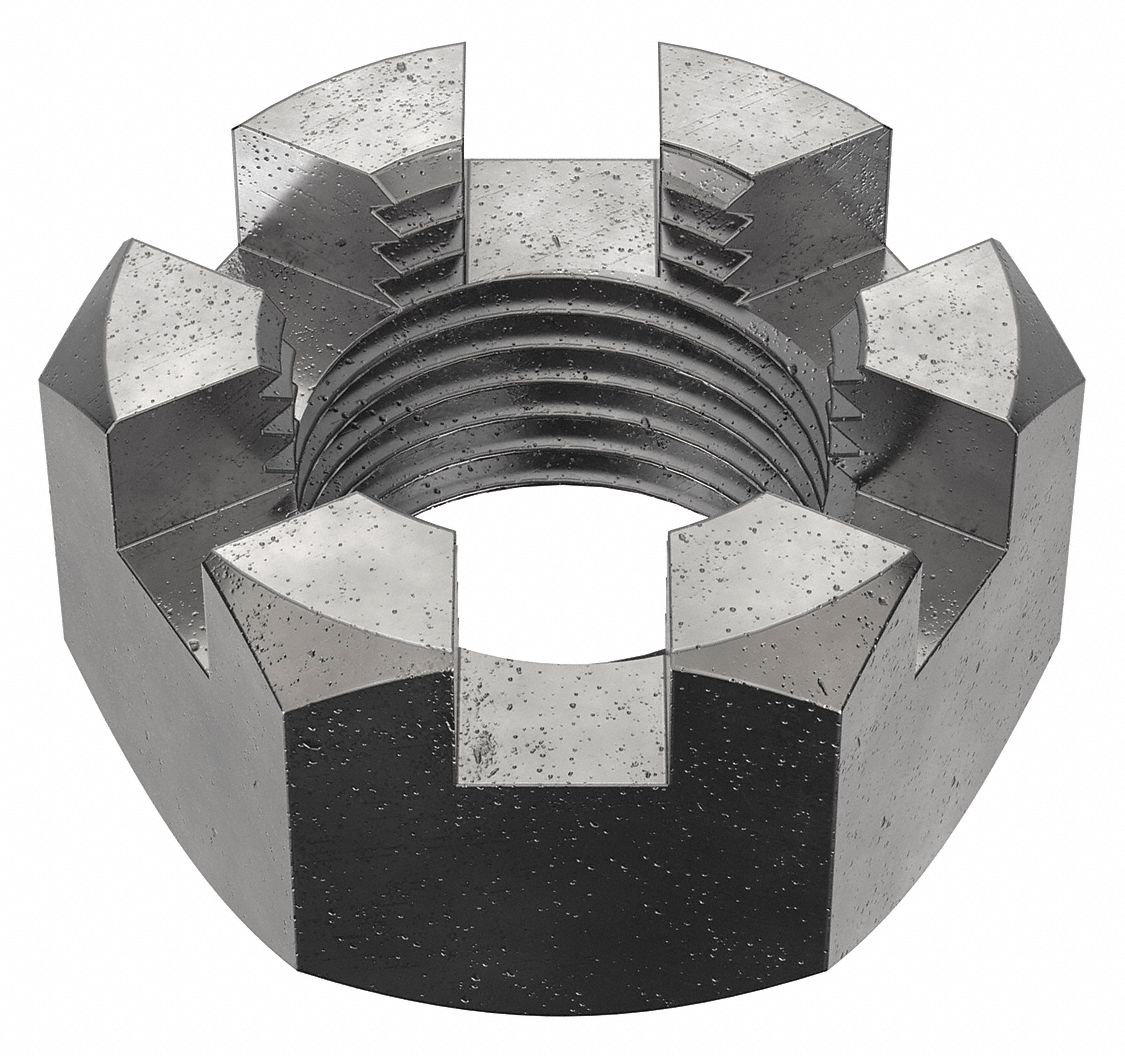 Slotted Castle, 7/8"14 Thread Size, Castle Nut 6YHP8351285G Grainger