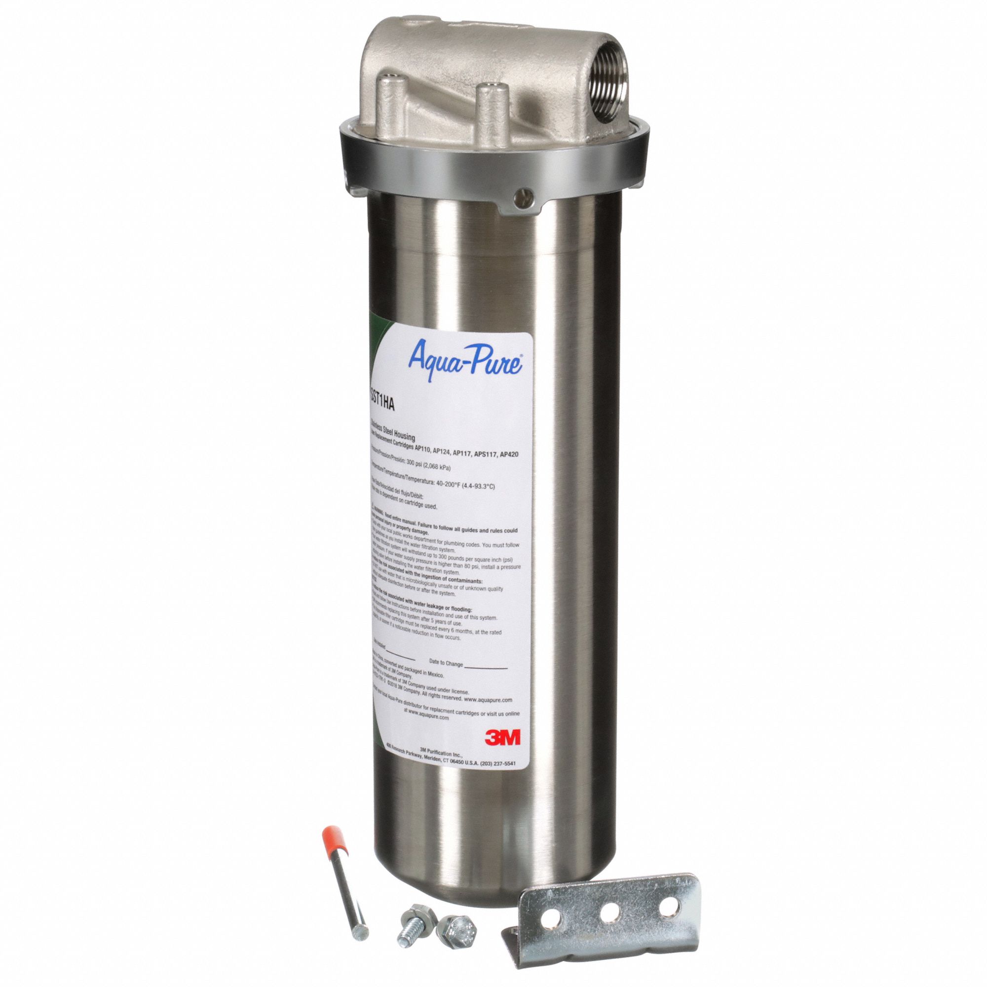 3M AQUA-PURE Filter Housing: 3/4 In, NPT, 8 Gpm, 300 Psi Max Pressure ...