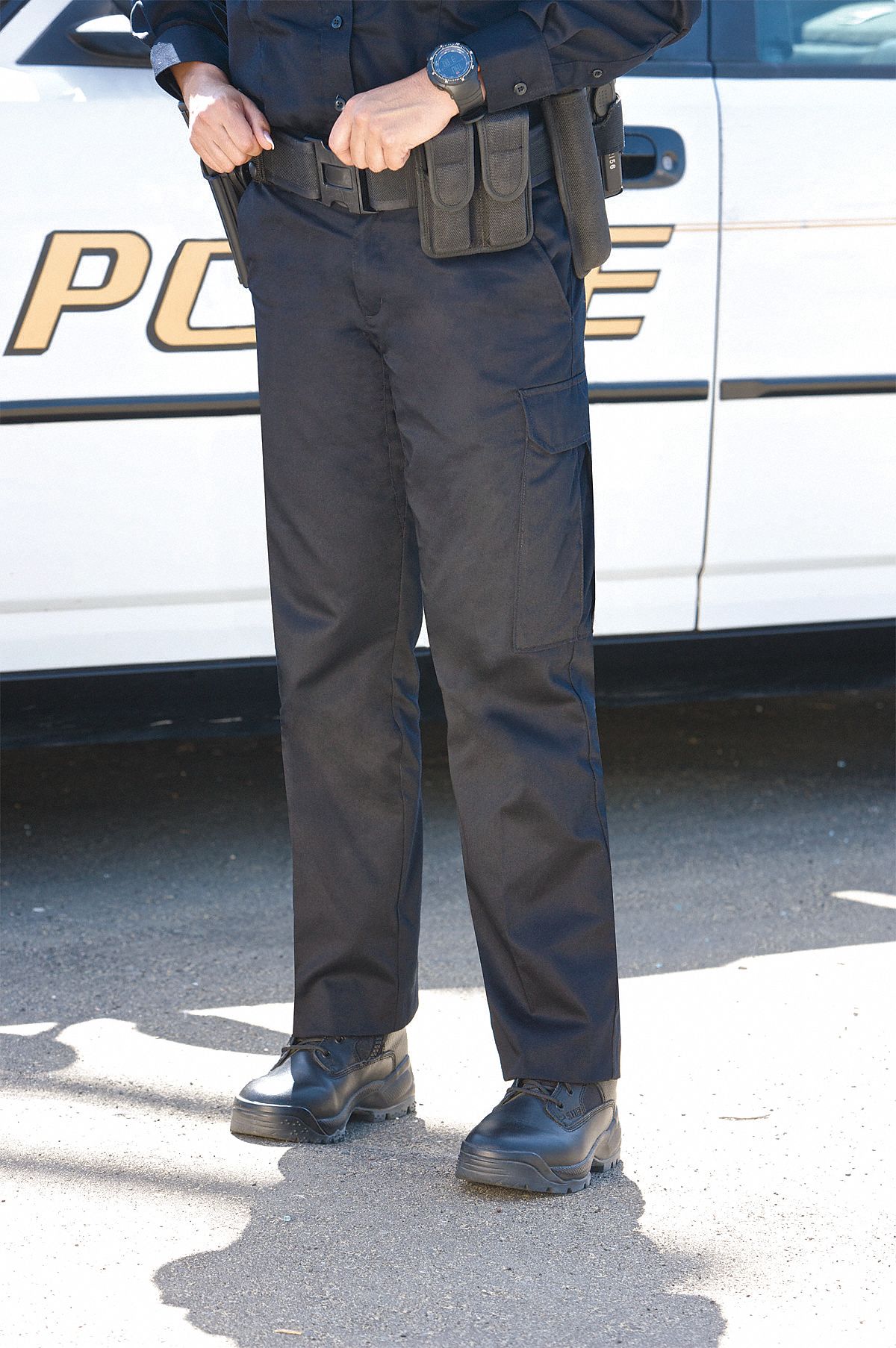 Black police sale uniform pants