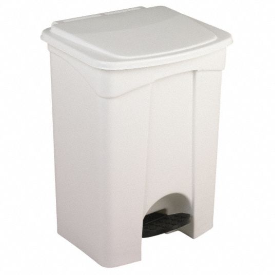 TOUGH GUY, Plastic, 18 gal Capacity, Step-On Trash Container - 6YLP5 ...