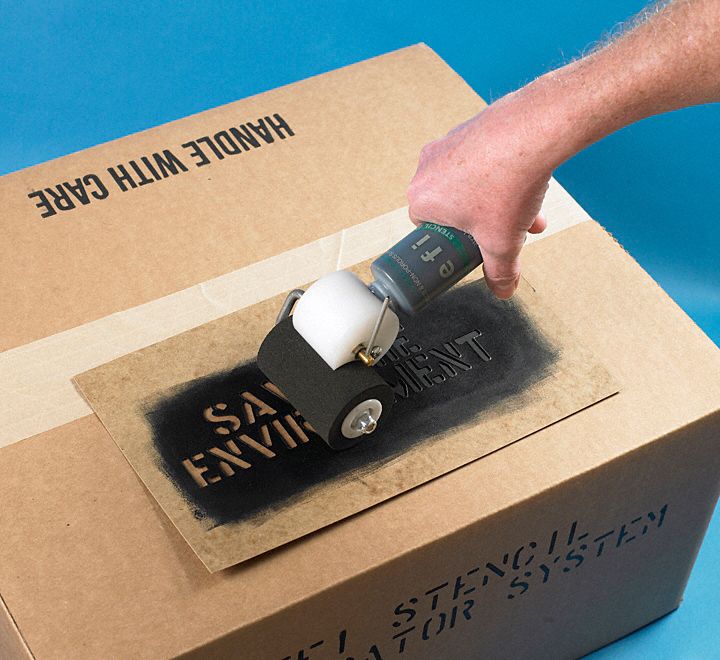 MARSH Stencil Ink Black, 4 oz Container Size, Water Resistant 6YLT7