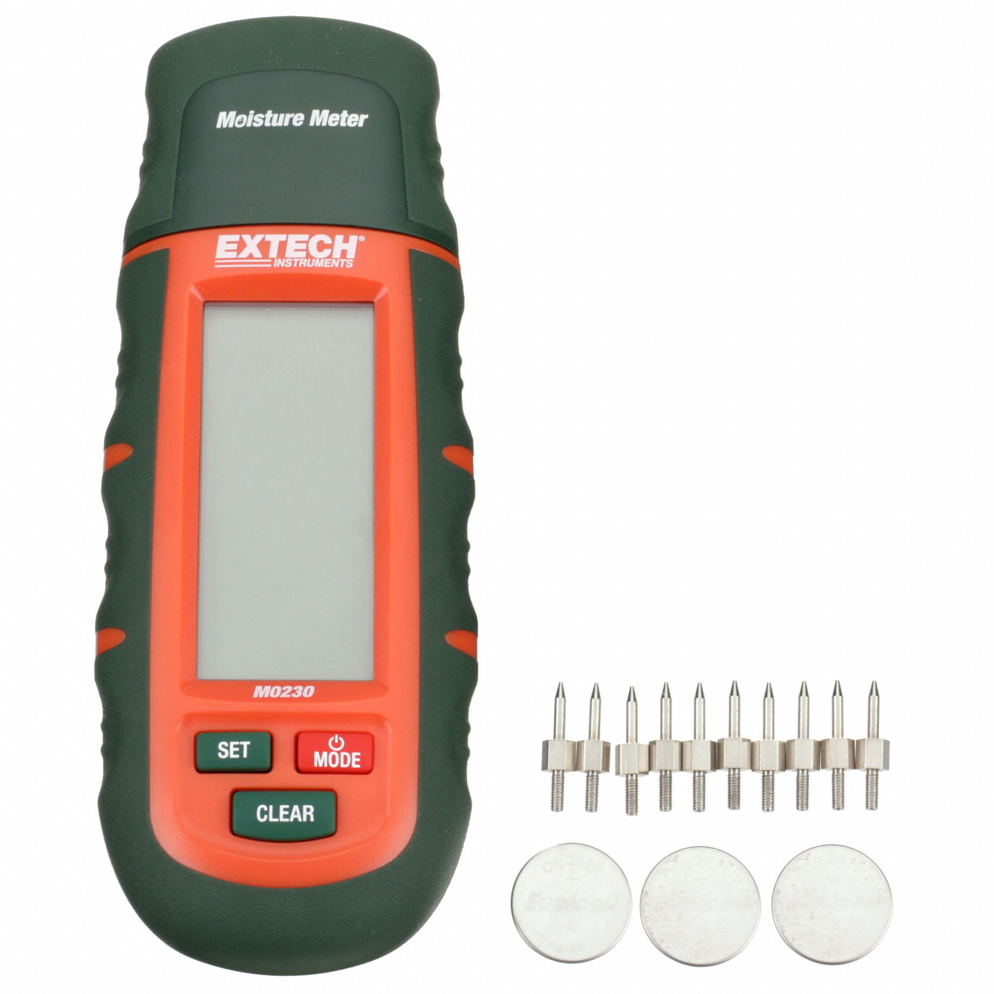 EXTECH Moisture Meter Kit, 1 to 75 per. (Wood) 6YNG3MO230 Grainger