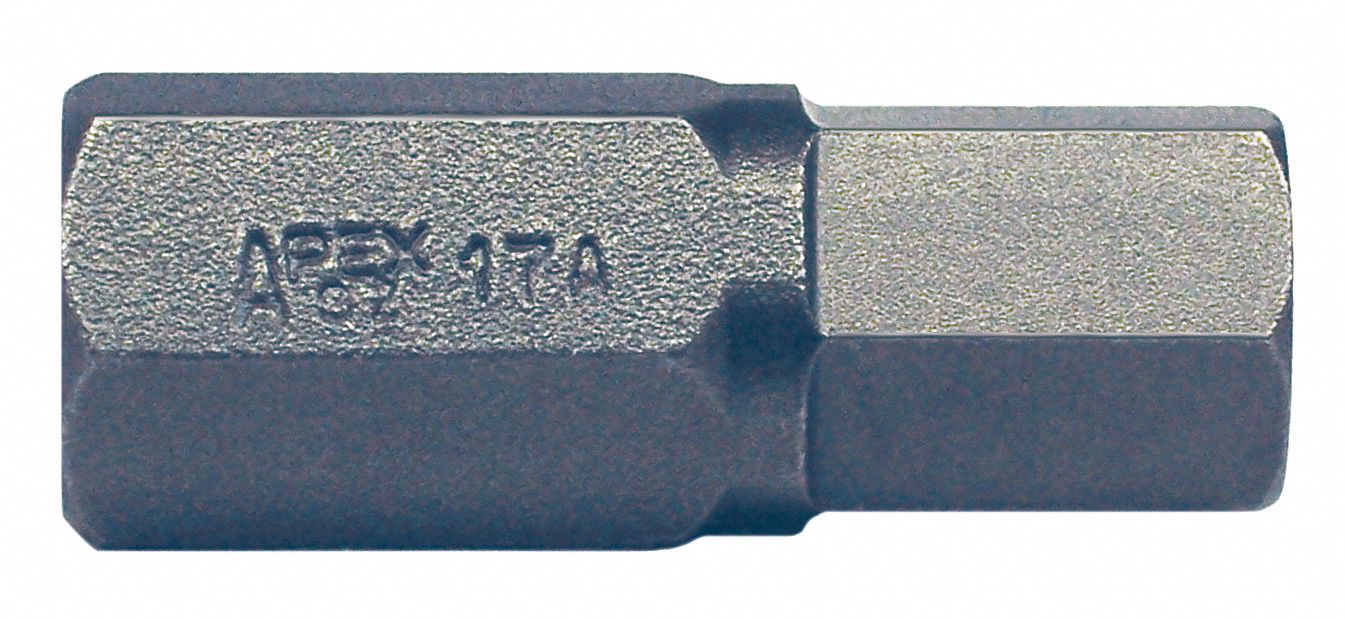 Insert Bit: Insert Bit, Imperial, Hex Head, 1/2 in Bit Industry Size, Std, 1 3/8 in Overall Lg