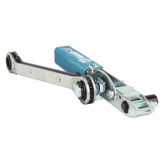 BAND-IT Banding Tool: 0.1875 in Min. Strapping Wd, 0.375 in Max. Strapping  Wd, 3 in Tool Wd