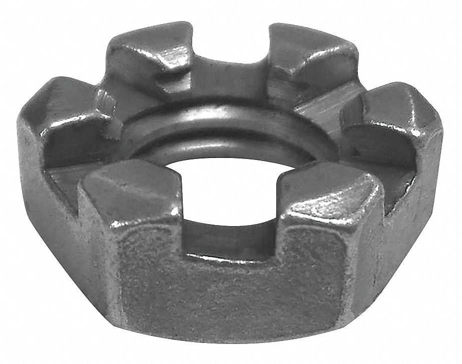 Slotted Castle, 5/8"18 Thread Size, Castle Nut 6YRL4354205G Grainger