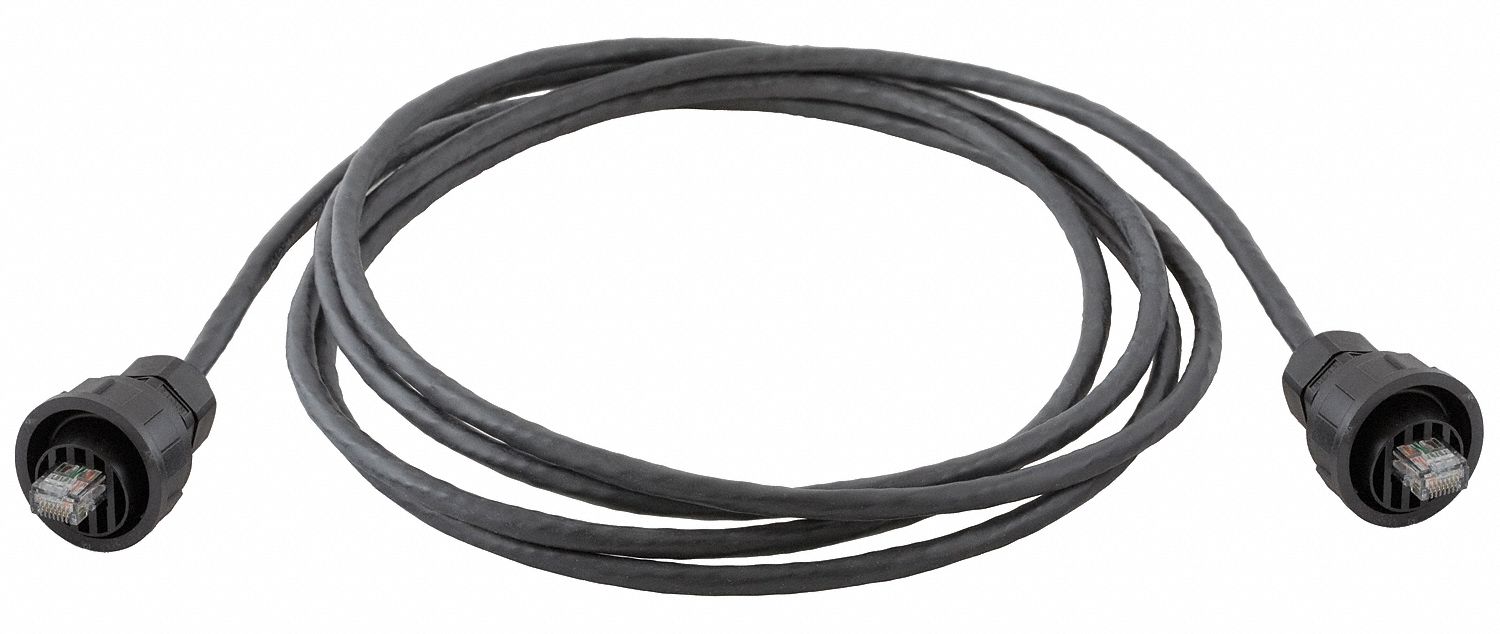 Patch Cord, Cat 6, High Impact, Black, 15ft.