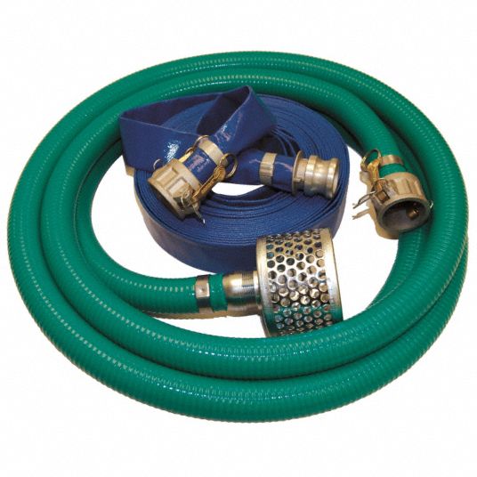 GRAINGER APPROVED 55 psi Dewatering Quick Coupling Pump Hose Kit for