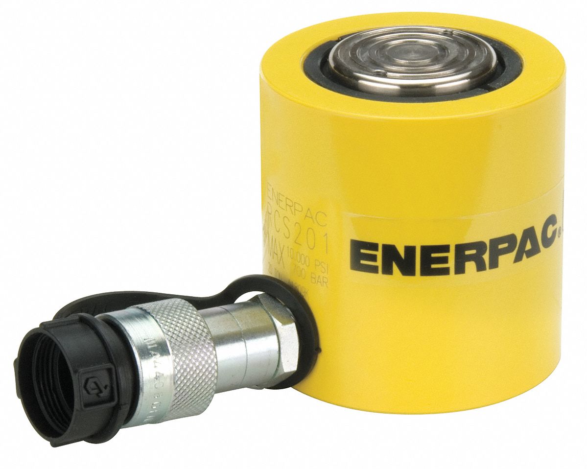 ENERPAC Hydraulic Ram, General Purpose, Body Material Steel, 20 ton