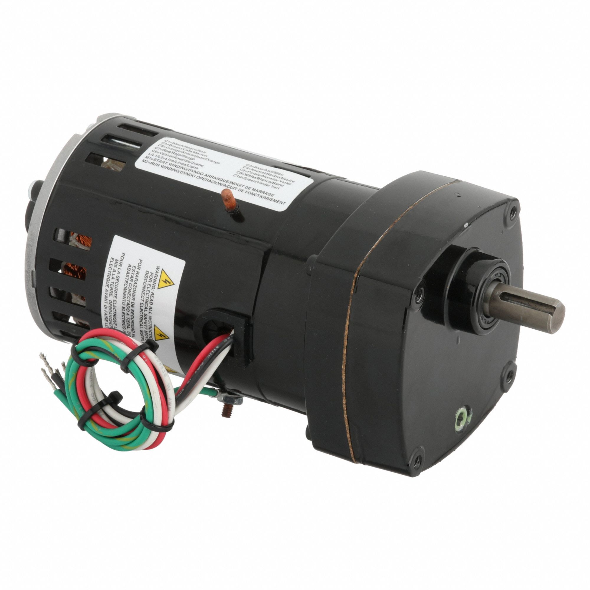 AC Gearmotor: Parallel, Single Output Shaft, PSC, Open, 32 RPM, 96 in-lb Max Torque, 115V AC