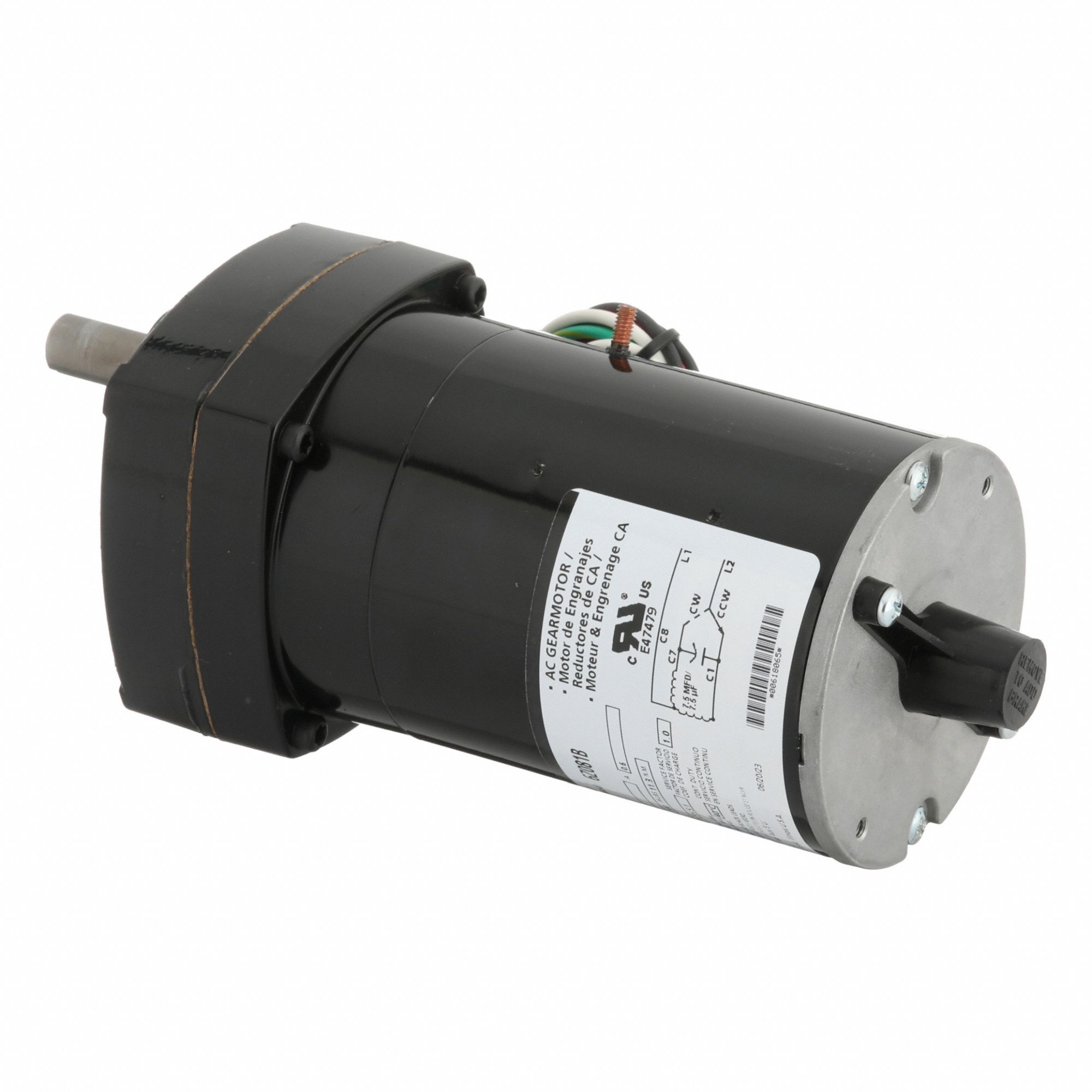 AC Gearmotor: Parallel, Single Output Shaft, PSC, TENV, 17 RPM, 100 in-lb Max Torque, 115V AC