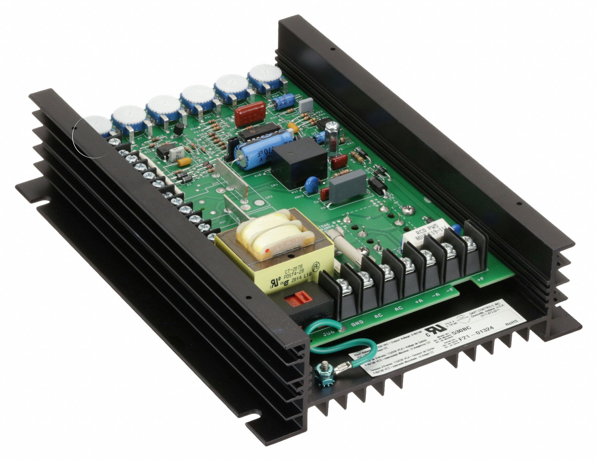 DC SPEED CONTROL, SCR, OPEN, 10 A MAX CURRENT, 90/180V DC, 50,1, SINGLE DIRECTION