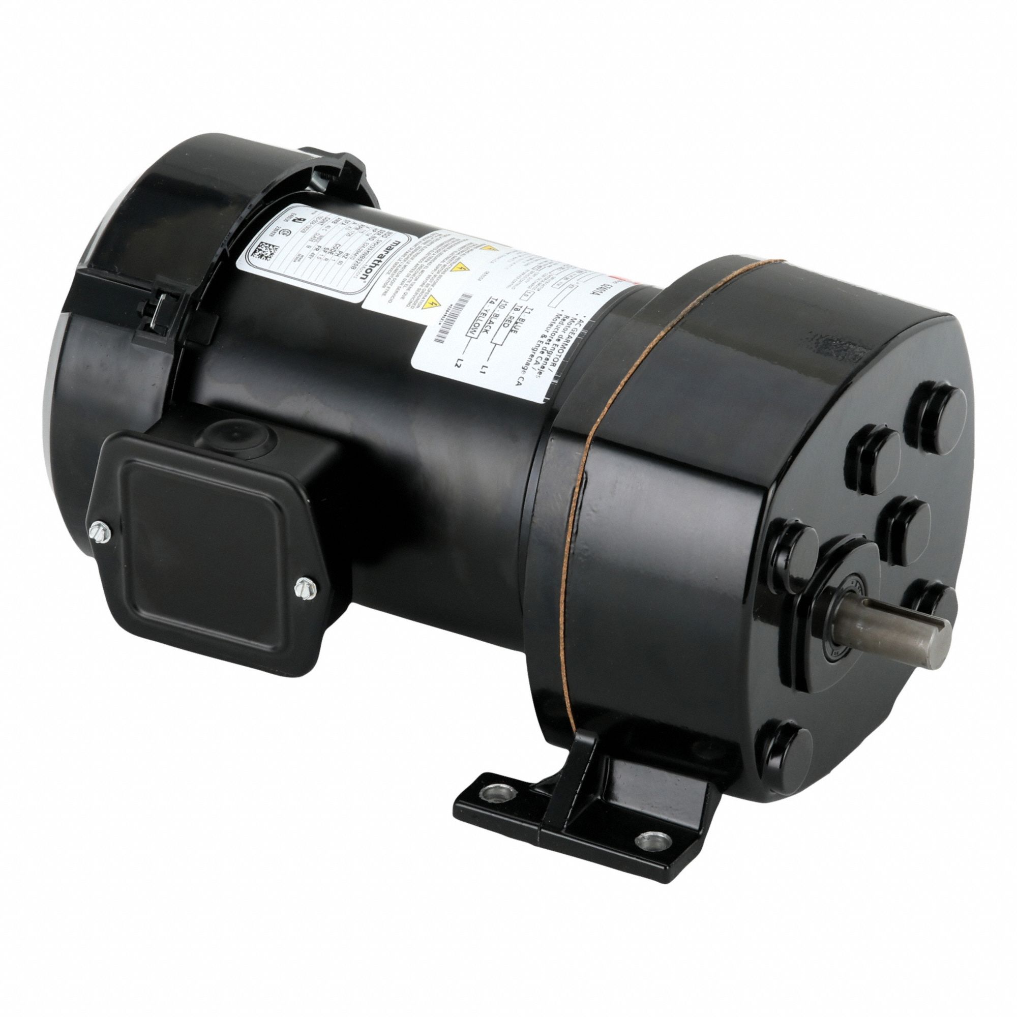 AC Gearmotor: Parallel, Single Output Shaft, Split-Phase, TEFC, 18 RPM, 800 in-lb Max Torque
