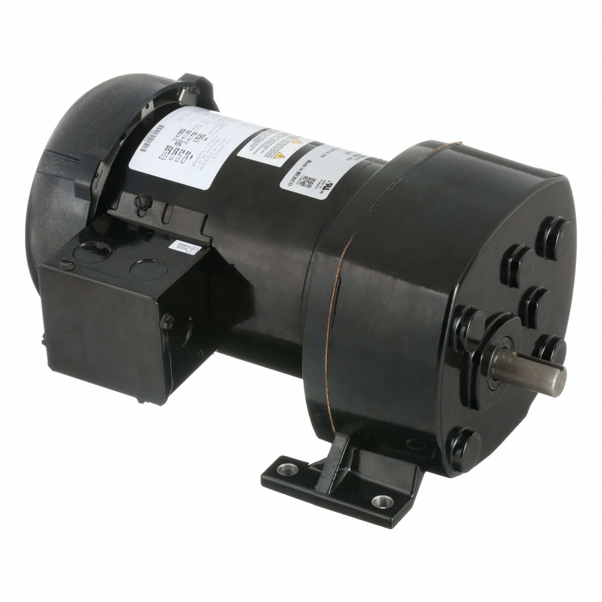 AC Gearmotor: Parallel, Single Output Shaft, 3-Phase, TEFC, 18 RPM, 1, 028 in-lb Max Torque
