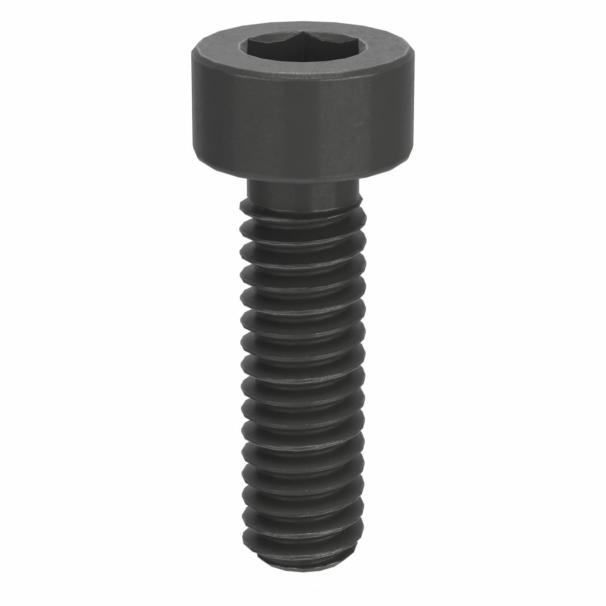 Socket Head Cap Screw: #1-72 Thread Size, 1/4 in Lg, Std, Black Oxide, Alloy Steel, 100 PK