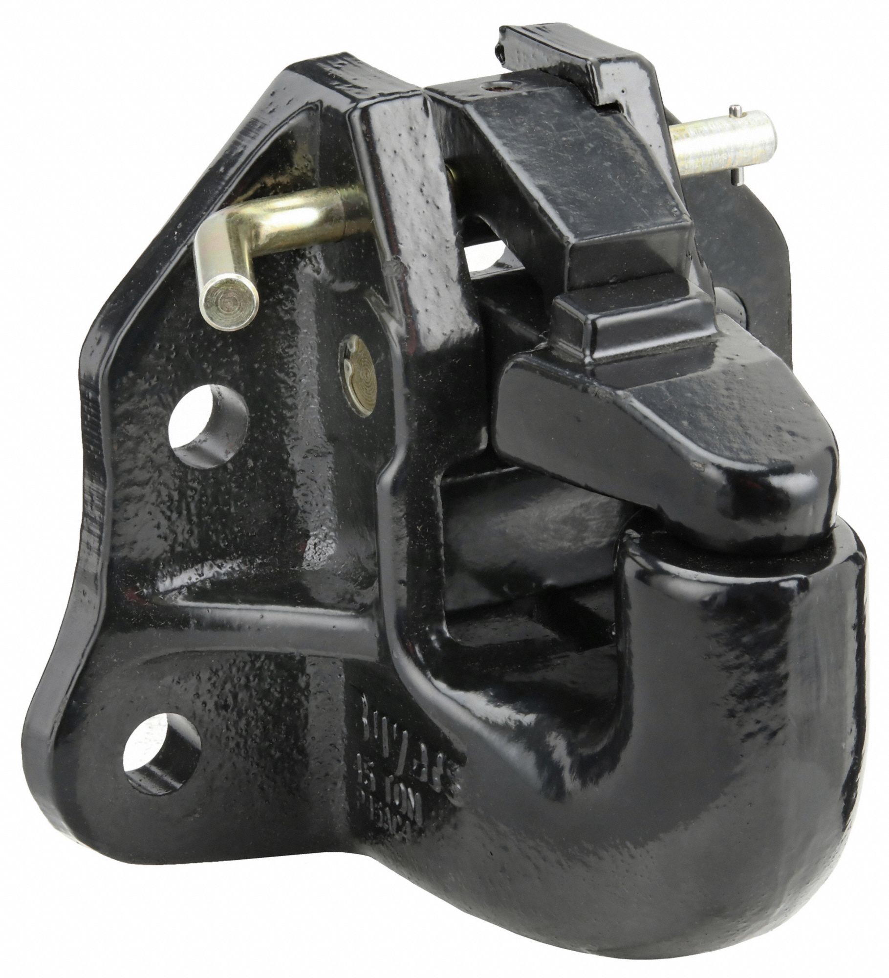 Air Compensated Pintle Hook: 90, 000 lb Gross Trailer Wt Capacity, Iron