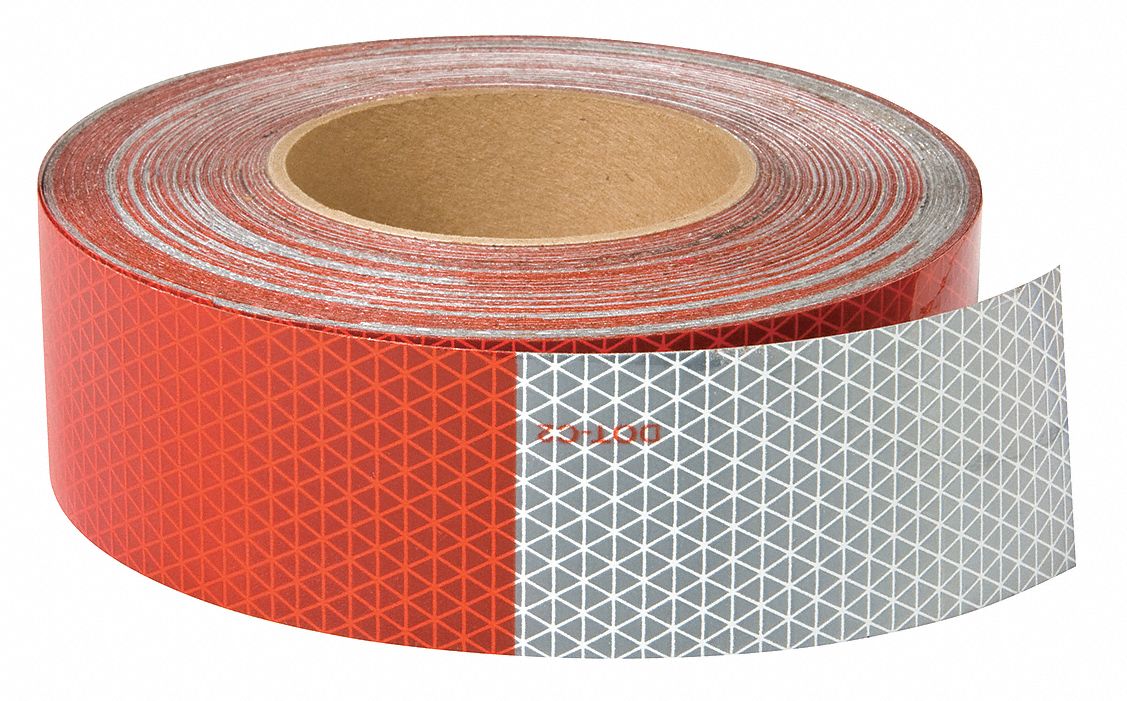 Reflective Tape, 2 in Width, 150 ft Length Grainger